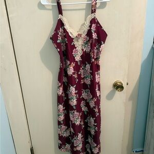 Floral Lace Trim Nightgown